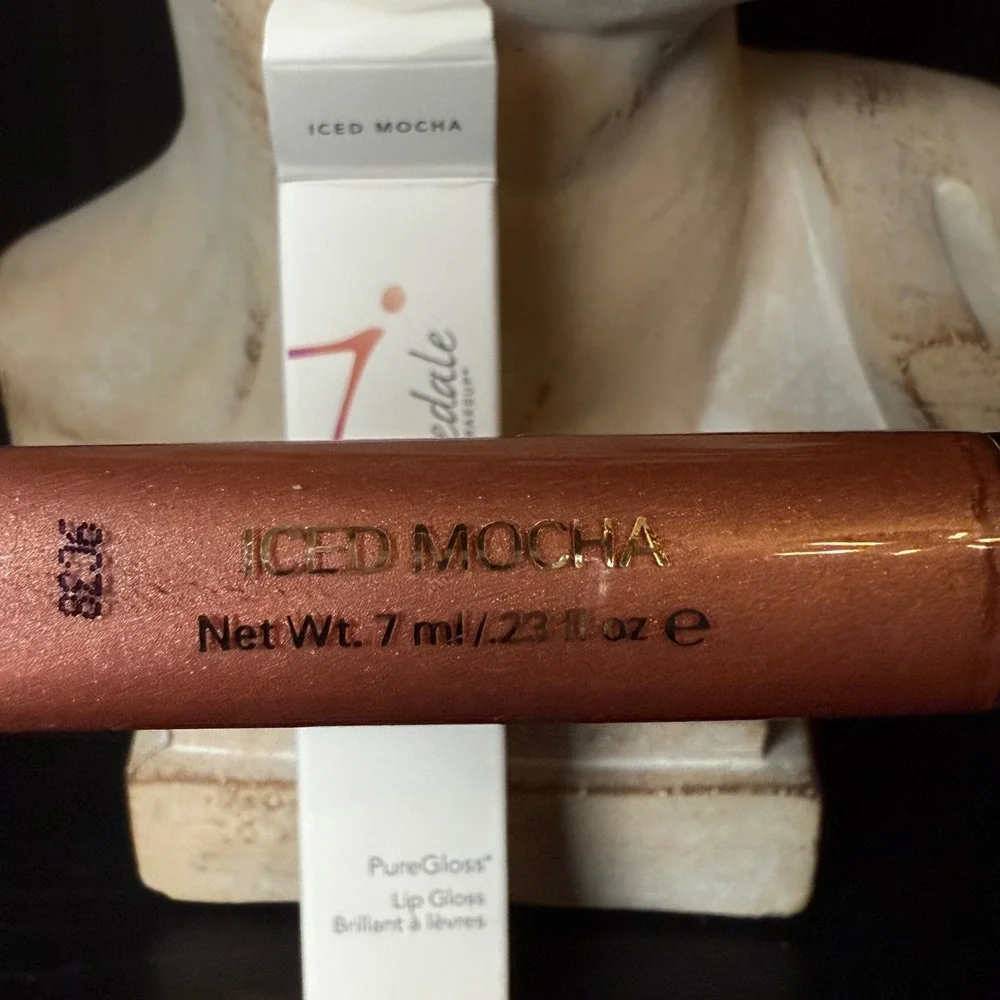 Jane Iredale PureGloss Lip Gloss Iced Mocha Shimmer Frosty Pink-Brown NIB‎